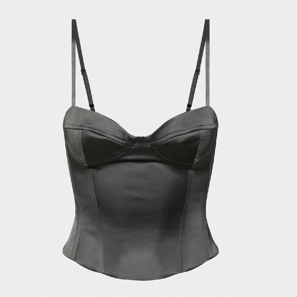 Wilfred | Aritzia Satin Bustier in Black